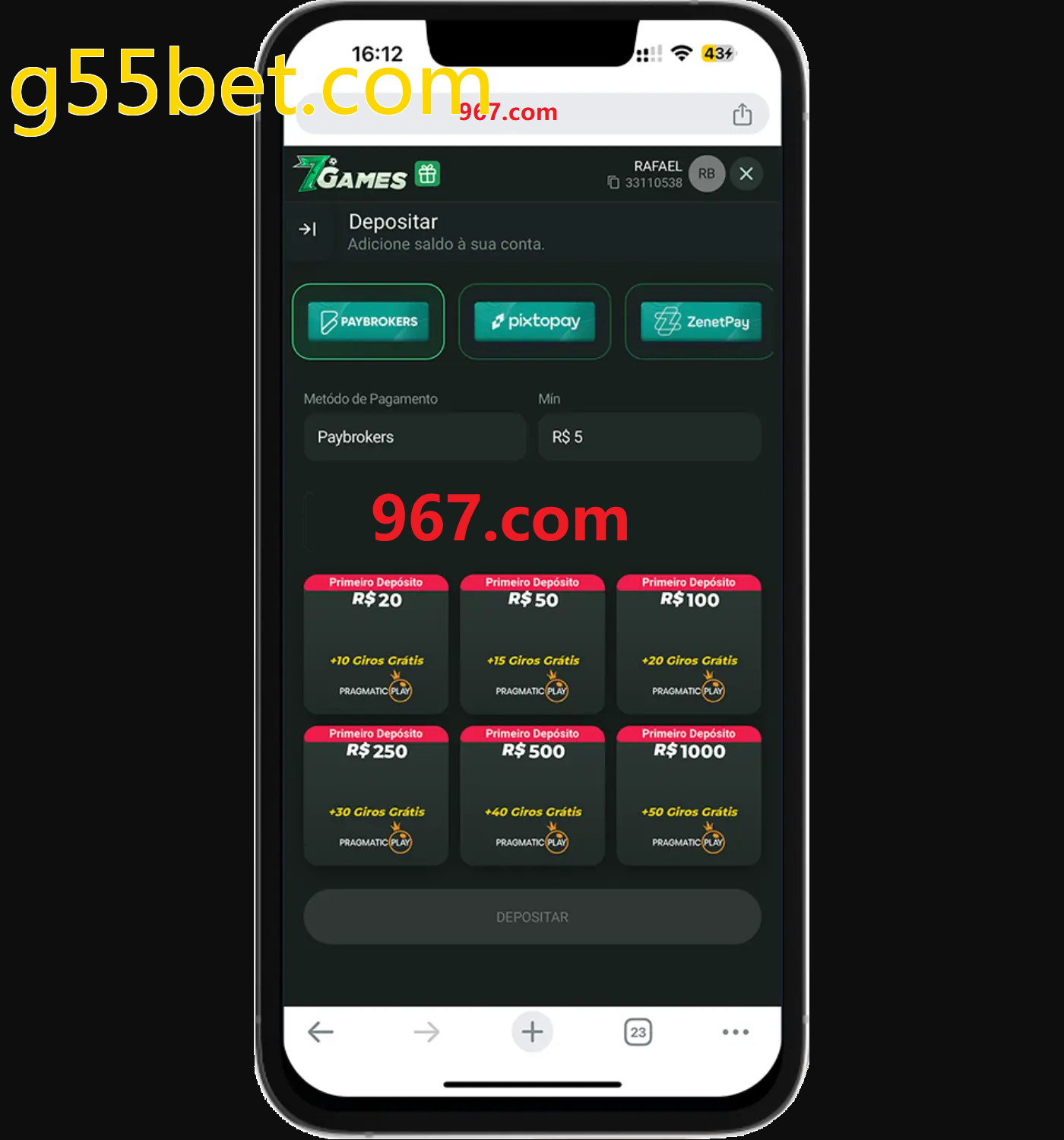 Baixe o aplicativo g55bet.com para jogar a qualquer momento